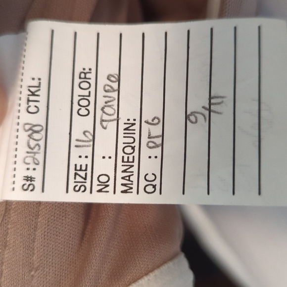 Mori Lee Taupe Formal Gown Strapless Sequins Bridesmaid Prom Women's Size 16 - Picture 5 of 7